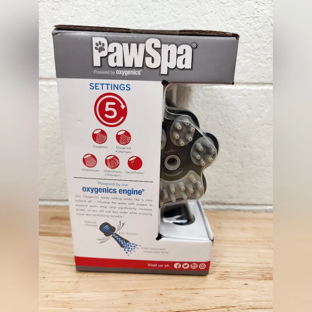 Oxygenics Paw Spa Matte Gray ShampoochPro Model #78166 New Sealed Box
